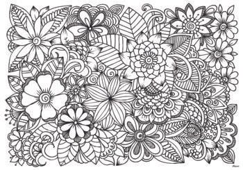 Flowers Giant Colouring Sheet