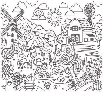 The Farm Giant Colouring Sheet