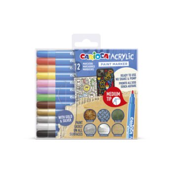 12 Acrylic Carioca Markers