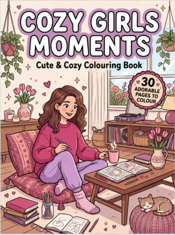 Cozy Girls Moments Colouring Book